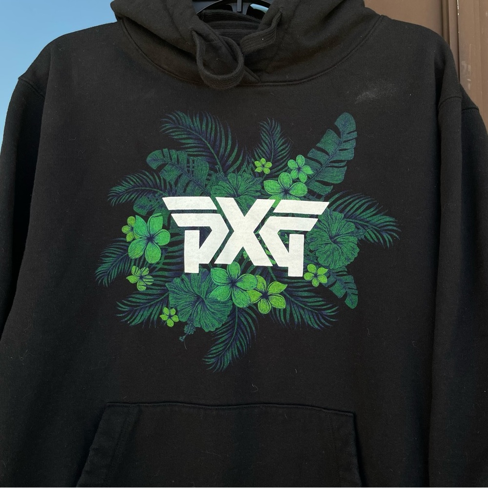 PXG Logo w/ Green Floral Graphic Hoodie M